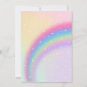 Schattigee Chibi Unicorn verjaardagsfeestuitnodigi Kaart (Achterkant)