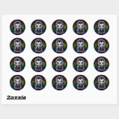 Schattigee Chibi Vampire Halloween Character Stick Ronde Sticker (Vel)