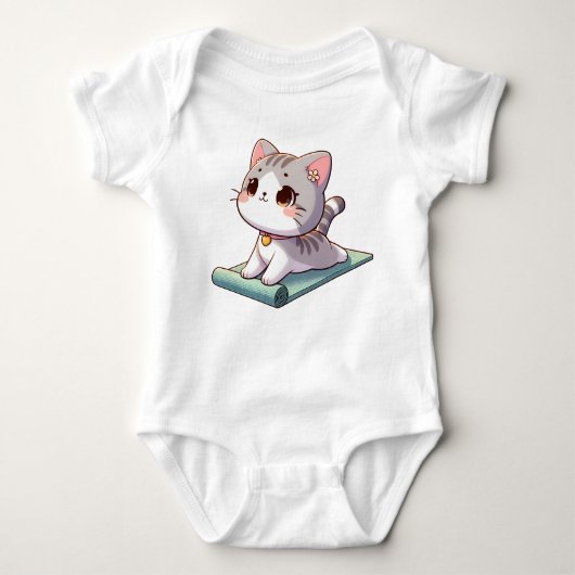Schattigee Chibi Yoga Kat Romper (Voorkant)