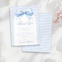 Schattigee Chic Blue Bow Franse Baby Boy Shower