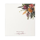 Schattigee Chic Bold Elegant Bloemen Wildflower Notitieblok (Voorkant)
