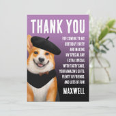 Schattigee Chic Corgis Verjaardag Dank je kaart (Staand voorkant)