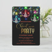 Schattigee Chic Corporate Christmas Decora Kaart (Staand voorkant)