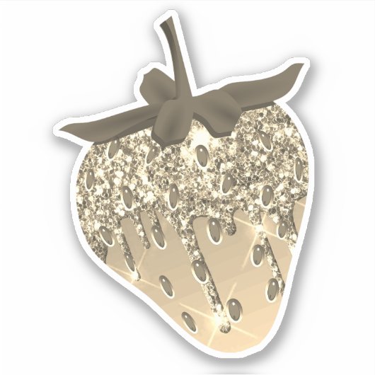 Schattigee Chic Girly Gold Esthetische Glitter Aar Sticker (Voorkant)