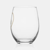 Schattigee Chic Gold Bride Cursief Script Hart Wijnglas Zonder Voet (Links)