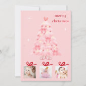 Schattigee Chic Merry kerstboom, aangepaste foto Feestdagenkaart (Voorkant)