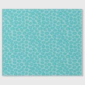 Schattigee Chic Turquoise Blauwgroen Animal Cheeta Cadeaupapier (Vlak)