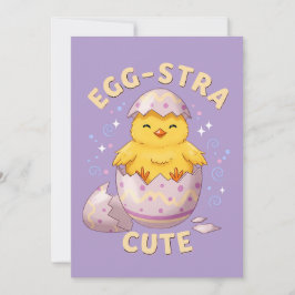 Schattigee Chick & Cool Bunny Easter Feestdagenkaart