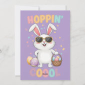 Schattigee Chick & Cool Bunny Easter Feestdagenkaart (Achterkant)