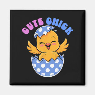 Schattigee Chick Easter Bunny Paasdag Kind Peuter Magneet