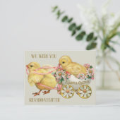  Schattigee Chick Girl kleindochter Pasen Feestdagenkaart (Staand voorkant)