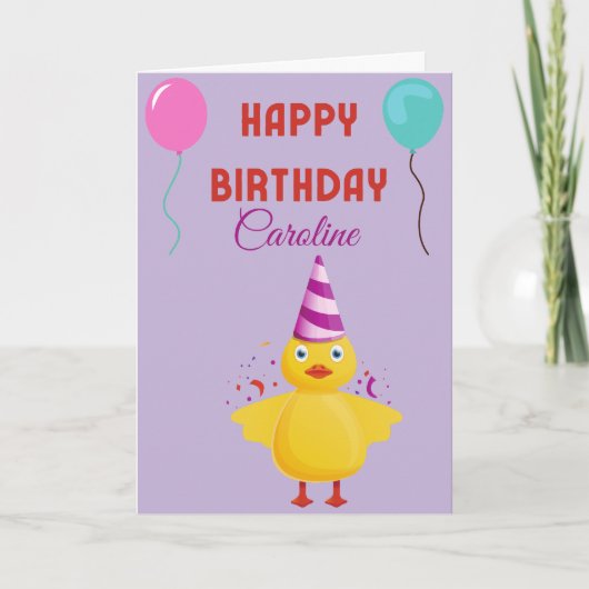 SCHATTIGEE CHICK HAPPY BIRTHDAY KAART (Voorkant)