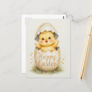 Schattigee Chick Happy Easter Greeting Briefkaart