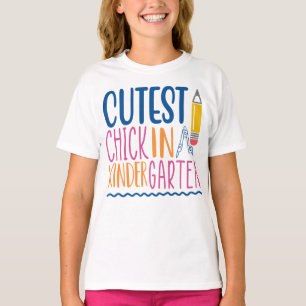 Schattigee chick in Kinder garten Terug naar schoo T-shirt