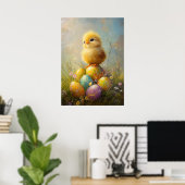 Schattigee Chick Paasschilderij Poster (Thuiskantoor)