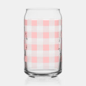 Schattigee Chick Peach Gingham Blikvorm Glas (Links)