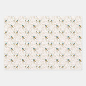 Schattigee Chickadee Birds Hearts Decoupage Gift Inpakpapier Vel (Voorkant 3)