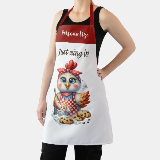 Schattigee Chicken Baking Cookies Keuken Quote Schort (Insitu)