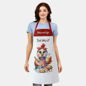 Schattigee Chicken Baking Cookies Keuken Quote Schort (Gedragen)