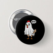 Schattigee Chicken Boo Funny Halloween Kostuum Man Ronde Button 5,7 Cm (Voorkant /achterkant)
