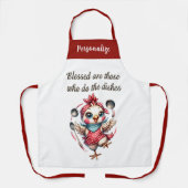 Schattigee Chicken Cooking Funny Kitchen Quote Schort (Voorkant)