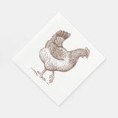 Schattigee Chicken Country Boerderij Boer Verjaard Servet (Hoek)