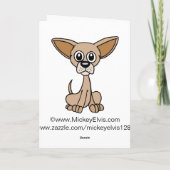 Schattigee Chihuahua Cartoon 1 Kaart (Achterkant)