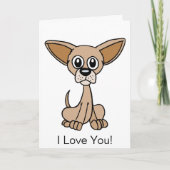 Schattigee Chihuahua Cartoon 1 Kaart (Voorkant)