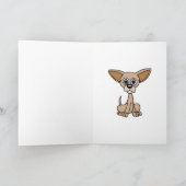 Schattigee Chihuahua Cartoon 1 Kaart (Binnen)