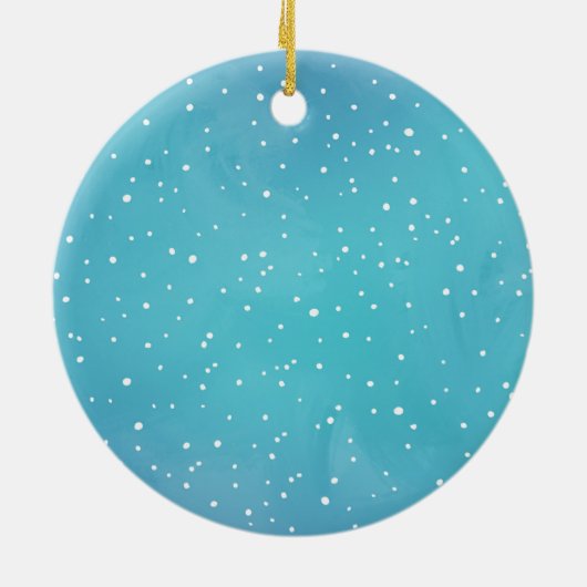 Schattigee Chihuahua Dog Snow Kerstmis Keramisch Ornament (Achterkant)