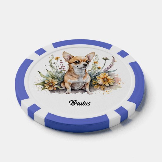 Schattigee Chihuahua in bloei Poker Chips (Enkel)