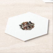 Schattigee Chihuahua In Santa Hat Grappige Kerstmi Kartonnen Onderzetters (Schuin)