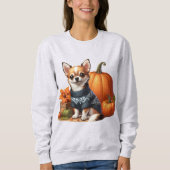 Schattigee Chihuahua in Trui met Pompoenen (Voorkant)