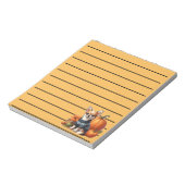 Schattigee Chihuahua in Trui met Pompoenen Notitieblok (Linkerzijde)