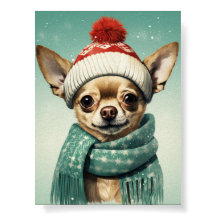 Schattigee Chihuahua kerstkunst: Schattige vakanti