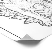 Schattigee Chihuahua met Bloemen Kleurplaat Poster (Hoek)