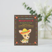 Schattigee Chihuahua Mexican Fiesta Kids Verjaarda Kaart (Staand voorkant)