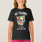 Schattigee Chihuahua Pajama Funny Dog Lover T-shirt (Voorkant)