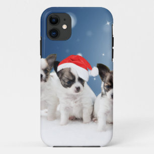 Schattigee Chihuahua Puppies met Santa Hat Christm iPhone 11 Hoesje