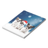 Schattigee Chihuahua Puppies met Santa Hat Christm Notitieblok (Linkerzijde)
