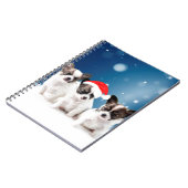 Schattigee Chihuahua Puppies met Santa Hat Christm Notitieboek (Linkerzijde)