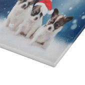 Schattigee Chihuahua Puppies met Santa Hat Christm Snijplank (Hoek)