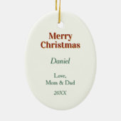 Schattigee Chihuahua Puppy Dog Kerstcadeau Tas Keramisch Ornament (Achterkant)