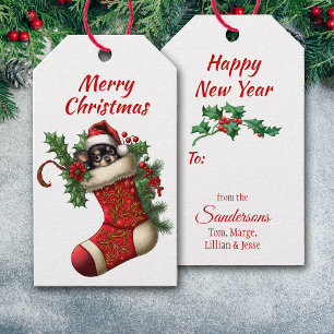 Schattigee Chihuahua Puppy Peeking Cadeaulabel