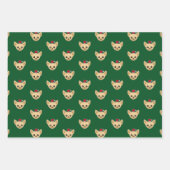 Schattigee Chihuahua Santa Hat Inpakpapier Vel (Voorkant 2)