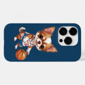Schattigee Chihuahua Spelen Basketbal Hondensport Case-Mate iPhone Case (Achterkant (horizontaal))