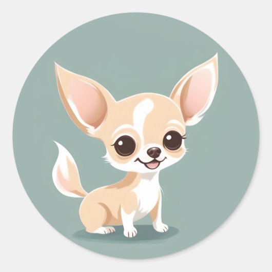Schattigee Chihuahua Sticker (Voorkant)