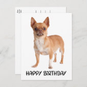 Schattigee Chihuahua Verjaardagspuppy Dog Briefkaart (Voorkant / Achterkant)
