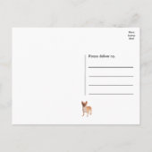 Schattigee Chihuahua Verjaardagspuppy Dog Briefkaart (Achterkant)