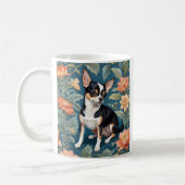 Schattigee Chihuahua William Morris geïnspireerd F Koffiemok (Links)